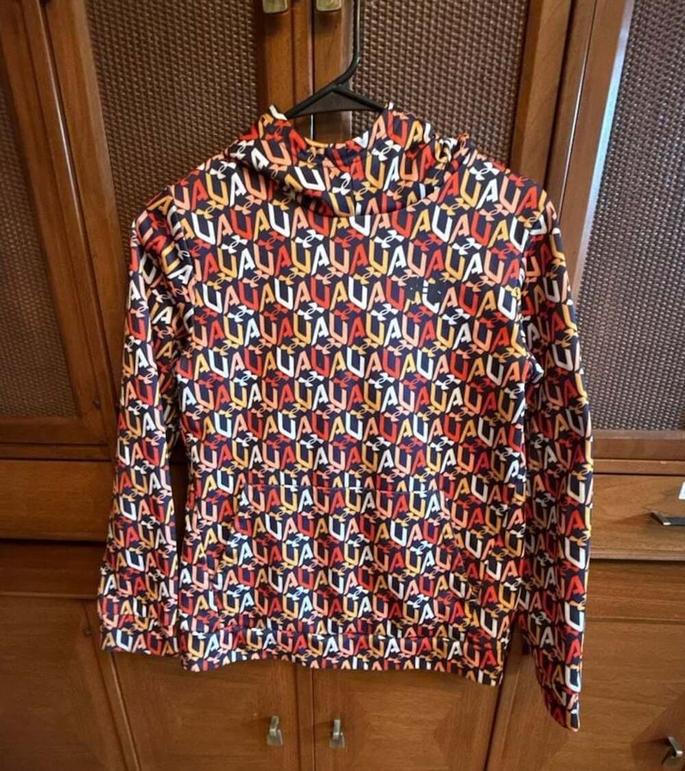Under Armour Hoodie Size YLG Monogram Logo Print Activewear